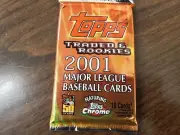 2001 TOPPS TRADED BASEBALL CARD PACK-.PUJOLS HITS 700HR-ICHIRO ROOKIE--REFRACTOR