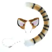 Plush Ears Hair Hoop Simulation Animal Tail Set Day
