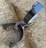 Stainless Steel Pair Adult Size Western Spurs Rasp Design