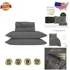 Luxury 1000 Thread Count Egyptian Cotton Sheets California King Size - Dark Grey