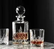 Bohemia Crystal Brixton Whisky Tumbler Set 7pc Lead Crystal