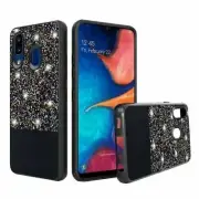"GSA Black Leather Glitter Candy Case for Samsung Galaxy A20/A50"