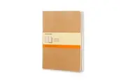 3pc Moleskine 80 Pages Ruled Cahier Notebook XL Office Student Journal Pad Kraft