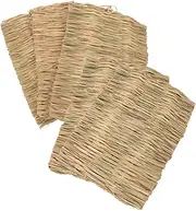 Generic 5pcs Grass Mat for Small Animals Natural Rabbit Cooling Pad for Cages Durable Woven Mat for Bunnies Hamsters Gerbils and Birds Provides Soft Nesting Area