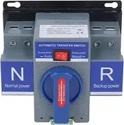 Double Power Automatic Transfer Switch Dual Power Automatic Transfer Switch Dual Power Generator Changeover Switch AC230V for Household PV 50A (50A)