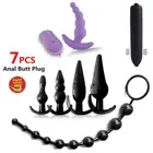 Vibrator Kit Training 7pcs Butt Plug Prostate Massager Anal Stimulator Sex Toys