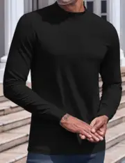 NEW Runcati Men's Turtleneck Long Sleeve Thermal Undershirt Size Large