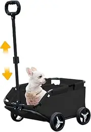 Rolling Cat Carrier, Pet Carriage, Lightweight Dog Cart, Folding Trolley, Dog Cart for Traveling, Pet Stroller for Shopping, Walking Pet Carrier, Playing Pet Cart, Pet Trolley