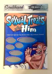 Sexual Treats For Him Adult Scratch Off Lotto Card Party Novelty Game Gift Card