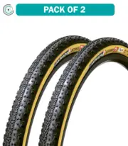 Pack of 2 Challenge Getaway Pro Tire 700 x 36 Tubeless Black/Tan Handmade