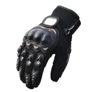 Black Motorcycle Gloves Gloves Protection Carbon Motorbike Thermal