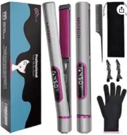 MSTECH 2-In- 1 Hair Straightener And Curler - New, In Box