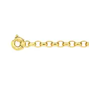 9ct Gold 19cm Solid Belcher Bolt Ring Bracelet