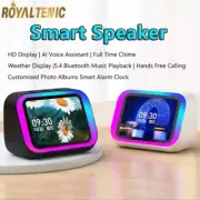 Smart Bluetooth Speaker Clock w/ Display, Weather, Temp, Voice Assistant