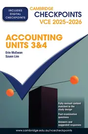 Cambridge Checkpoints VCE Accounting Units 3&4 2025-2026