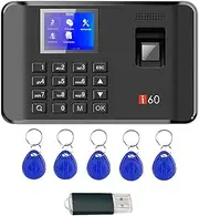 WEELIAO Time Attendance Machine Fingerprint Password Time Clock for Employee with Finger Scan, RFID and PIN Punching in One (I60 7.48" W x 4.72" H)