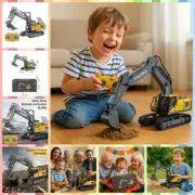 Remote Control Excavator Crawler Bulldozer Dump Truck Tipper Loader RC Boys Toys