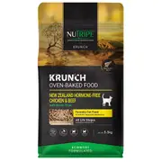Nutripe Krunch Oven-Baked Chicken & Beef With Green Tripe Dry Cat Food 5.5kg