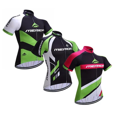New Merida Bike Bicycle Shirt Jersey Full Zip Biking Cycling Short Jersey S-5XL