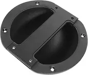 Angoily Compatible Speaker Handle Pull Flush Mount Replacement Cabinet Handle for Speaker Recessed Door Pull 162 * 185mm Black