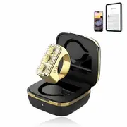 Scrolling Ring,Page Turner of iOS & Android Tablet Ebook Reading,Bluetooth Connected,Remote Control for iPhone Series,iPad, Android Phone(Gold)