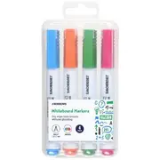J.Burrows Whiteboard Markers Bullet Brights 4 Pack