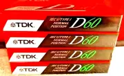 TDK D60 Blank Audio Cassette Tapes- IECI/Type 1- Lot of 4