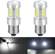 KaTur 1156 BA15S 1141 P21W 7056 LED Bulbs High Power 2835 21 Chipsets Super Bright with Projector Replacement for Back Up Reverse Lights DRL Turn Signal Lights Tail Brake Lights,Xenon White