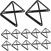 DINHEAROM Elegant Triangle Shape Card Holders 36pcs Metal Stand for Wedding Party Business Card Organizer