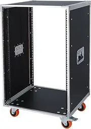 AV Gear Rack 16U Home Audio & Video Stage Stereo Equipment Storage Cabinet Stand On Wheels - 16U 19in Server IT Network Data Devices Storage Rack Cabinet - SC01-16U