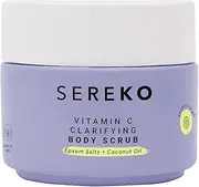 SEREKO Clarifying Body Scrub made with Fine textured bathsalts for gentle exfoliation skin | Vitamin C and Epsom salts | Skin brightening formula which also Exfoliates and removes dead skin | 100 g