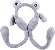 [CATIEBYE] Plush Earmuffs Chic Ear- Flap Prop Plush Ear Cap Costume Hedgehog Portable Frog Hat Cartoon Ear Winter Warm Hair Hoop Frog Headband Animal Ears Headband Rabbit Acrylic