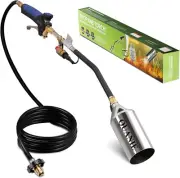 Propane Torch Burner Weed Torch High Output 1,200,000 BTU with 10FT Hose,Heav...