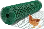 Wire Mesh Fencing, 6cm Mesh Size PVC Coated Garden Mesh Fencing Reusable Farming Protection Net for Keeping Wild Animals Out LFFH (Color : 2.1mm, Size : 1.2x30m)