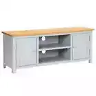 vidaXL TV Cabinet 120x35x48 cm Solid Oak Wood 2BB
