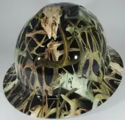 New Full Brim Hard Hat Custom Hydro Dipped HORNS CAMO. Free Shipping