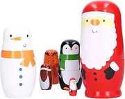 Nesting Doll, 6Pcs Russian Nesting Dolls Pure Hand‑Crafted Delicate Unique Exquisite Wood Russian Dolls for Home Furnishings for Festive Gifts