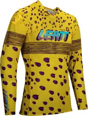 Leatt 5.5 UltraWeld Cheetah, jersey , color: Yellow/Violet/Turquoise , size: S