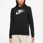 NIKE 女長袖帽Ｔ連帽上衣 連帽T恤 基本款 DQ5776-010 黑