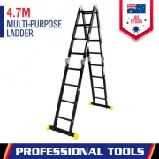 4.7M Multi Purpose Ladder Aluminium Folding Platform Extension Step Non-Slip Au