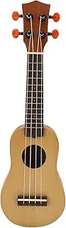 16 Inch Ukulele Solid Spruce Wood 4 String Ukulele Mini Stringed Instrument Compact Easy Play Travel Friendly for Beginners Professionals