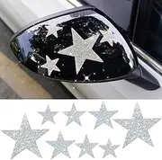 8PCS Rhinestone Star Stickers – Bling Car Decals, Crystal Self Adhesive Diamond Auto Emblems, Glitter Car Decoration for Bumper, Window, Laptop, Luggage, and Accessories for Women