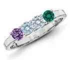 Mother Birthstone Rings Sterling Silver Mothers Family Ring 2-6 Stones