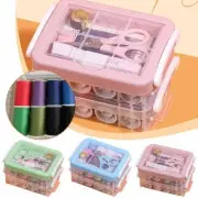 Sewing Kit Tool Storage Box Needle Thread Scissor Organizer Medicine Contai Z6D5
