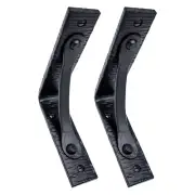 2 Pack 5" Forged Iron Metal Shelf Bracket For Open Floating Shelves