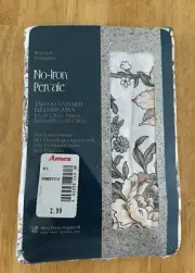 Set of 2 NEW Vintage Pepperell Percale Standard Pillowcases Floral Cottage