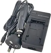 Single AC/DC Mains/Car Camera Battery Charger for JVC BN-VG121 BN-VG121U, BN-VG107 BN-VG107E, BN-VG108 BN-VG114, BN-VG114E, BN-VG138 Everio GZ-HM GZ-EX GZ-HD GZ-MS Series