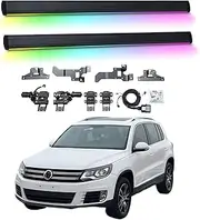 BJOHQ Electric Running Boards Compatible for VW Tiguan 2010-2016 with Light, SUV, Off-Road & Pickup Trucks - Retractable Truck Steps & Nerf Bars