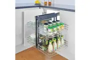 Elite Larder Show Hand Magic Corner II Pull Out Kitchen Storage - Fits 900mm Blind Corner