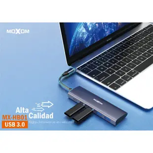 Moxom 5in1 Type-C 轉 USB HUB 5Gbps 高傳輸 USB 3.0 MX-HB01